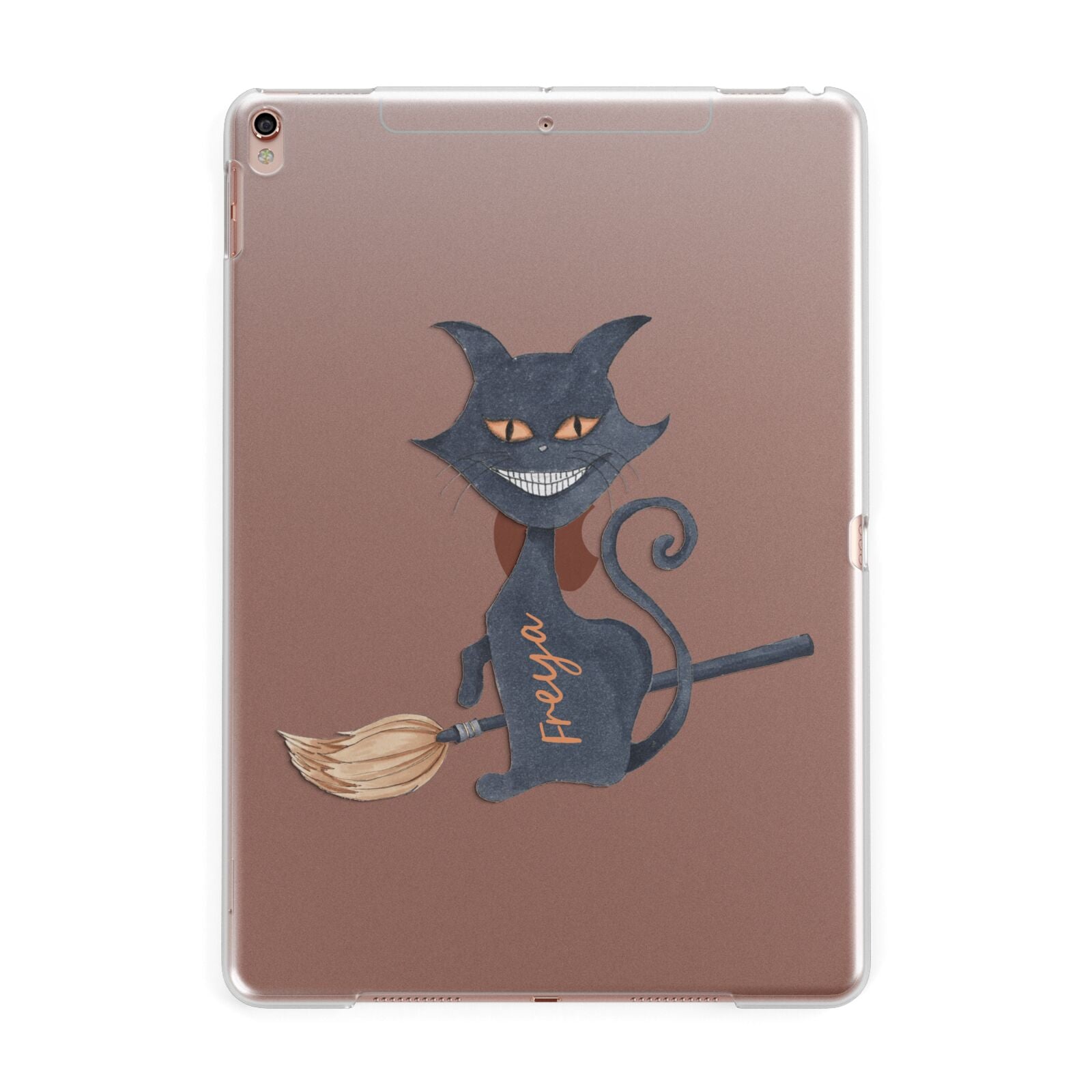 Creepy Cat Halloween Personalised Apple iPad Rose Gold Case