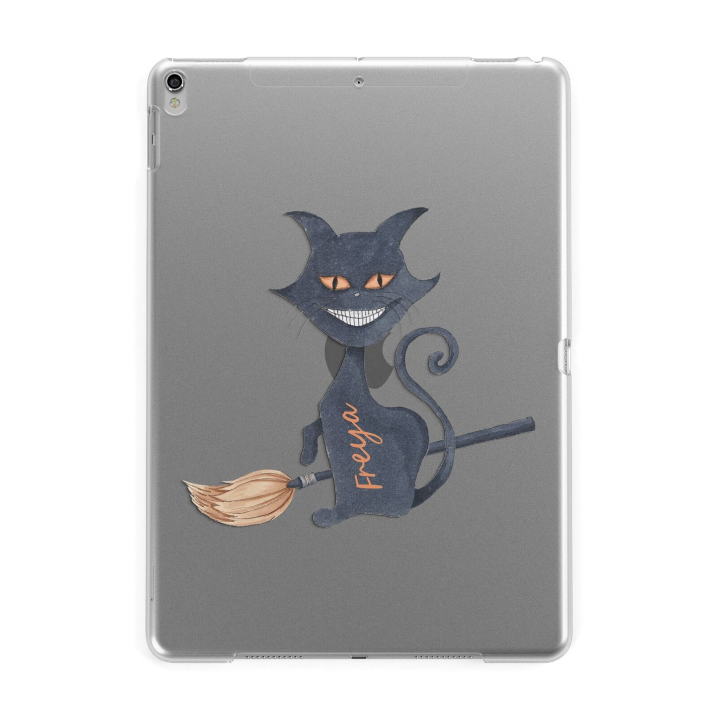 Creepy Cat Halloween Personalised Apple iPad Silver Case