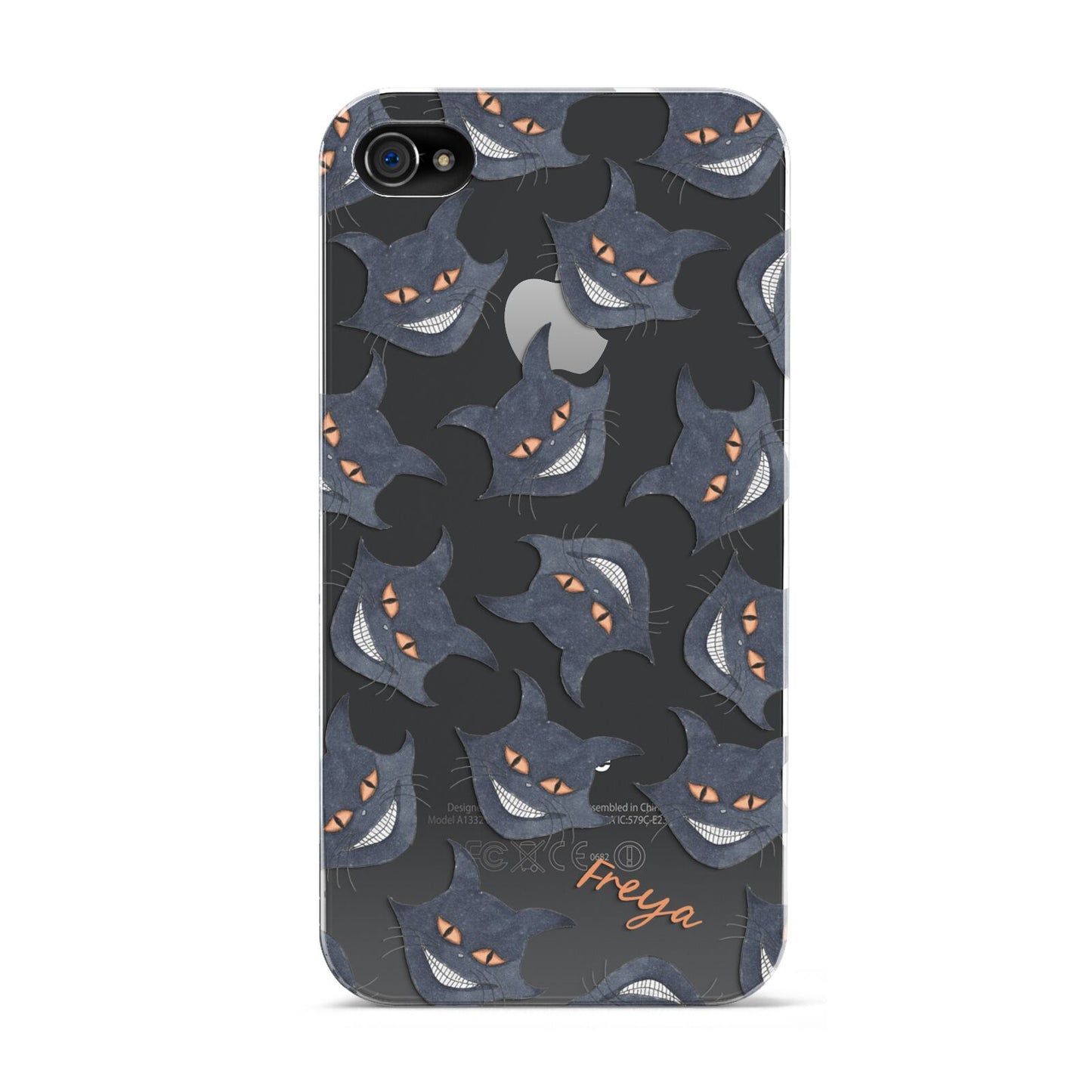 Creepy Cat Halloween Personalised Apple iPhone 4s Case