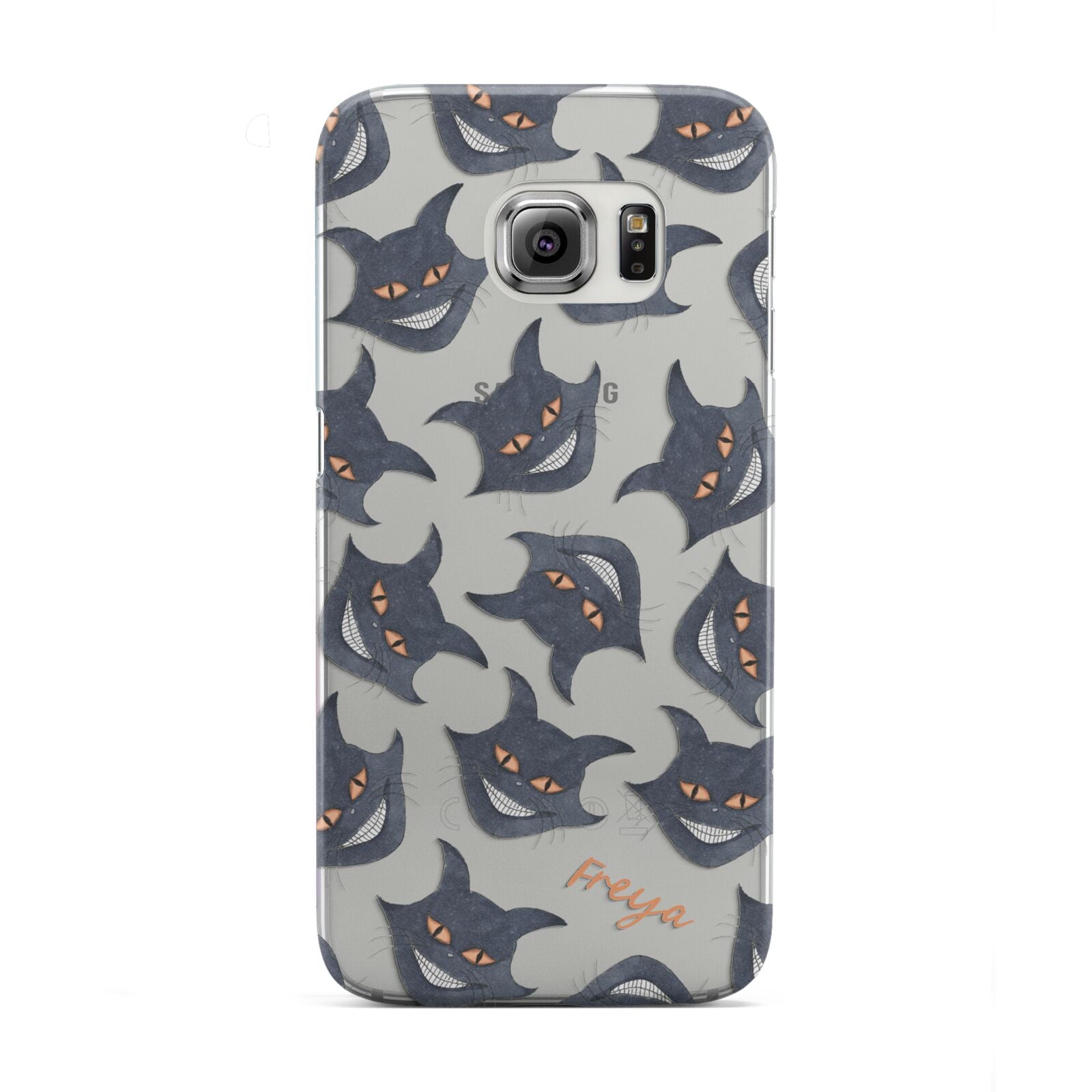 Creepy Cat Halloween Personalised Samsung Galaxy S6 Edge Case