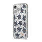 Creepy Cat Halloween Personalised iPhone 14 Pro Max Clear Tough Case Silver Angled Image