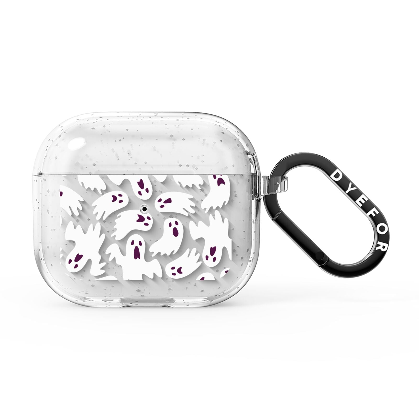 Crowd of Ghosts with Transparent Background AirPods Glitter Case 3rd Gen