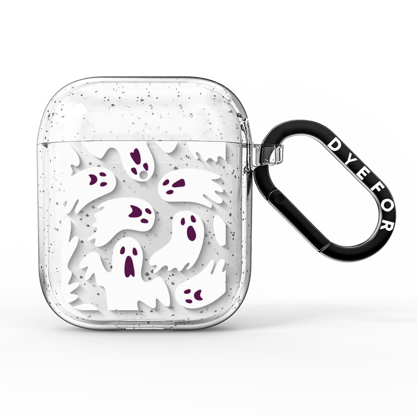 Crowd of Ghosts with Transparent Background AirPods Glitter Case