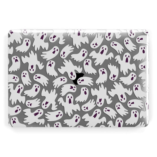 Crowd of Ghosts with Transparent Background Apple MacBook Case