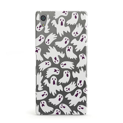Crowd of Ghosts with Transparent Background Sony Xperia Case