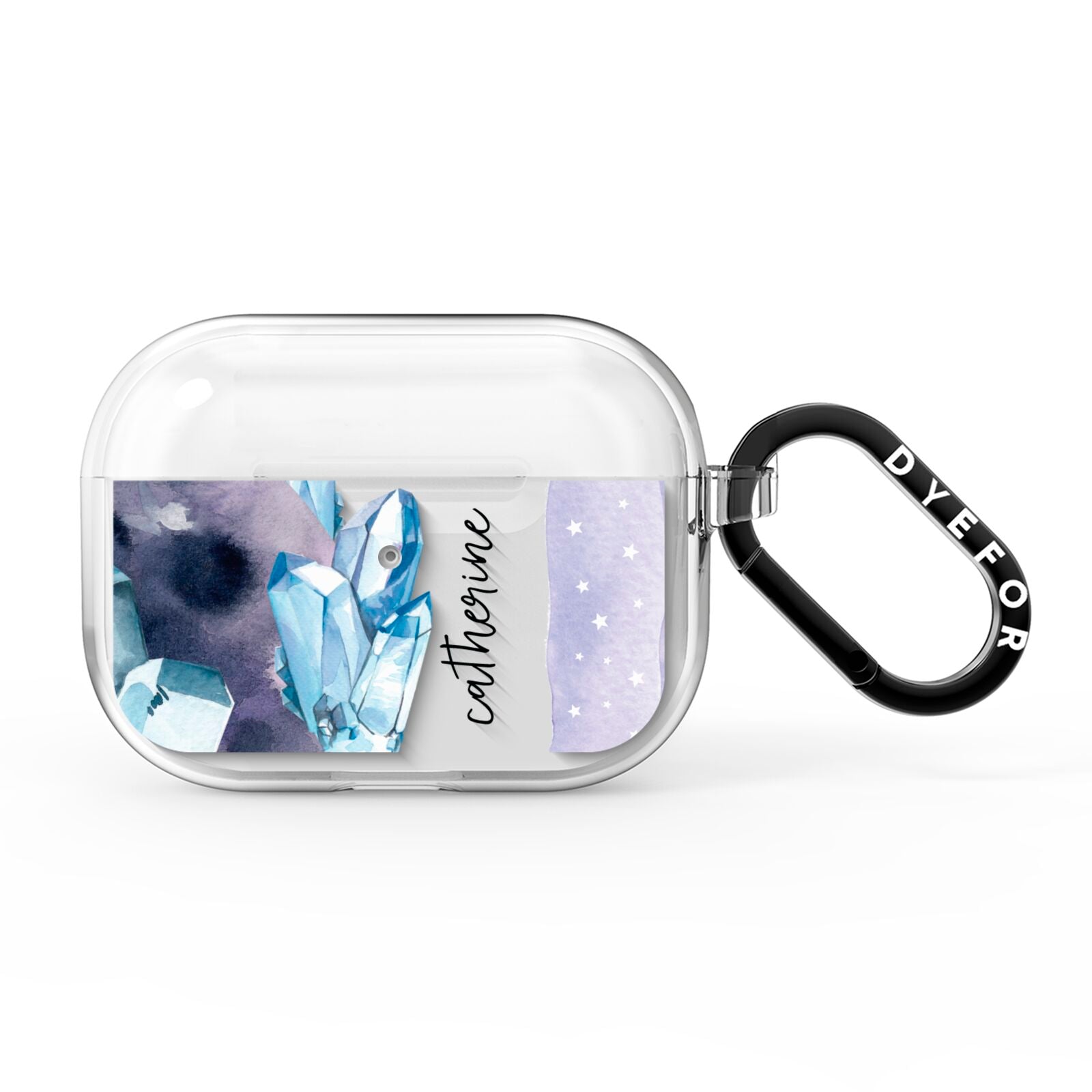 Crystals Personalised Name AirPods Pro Clear Case