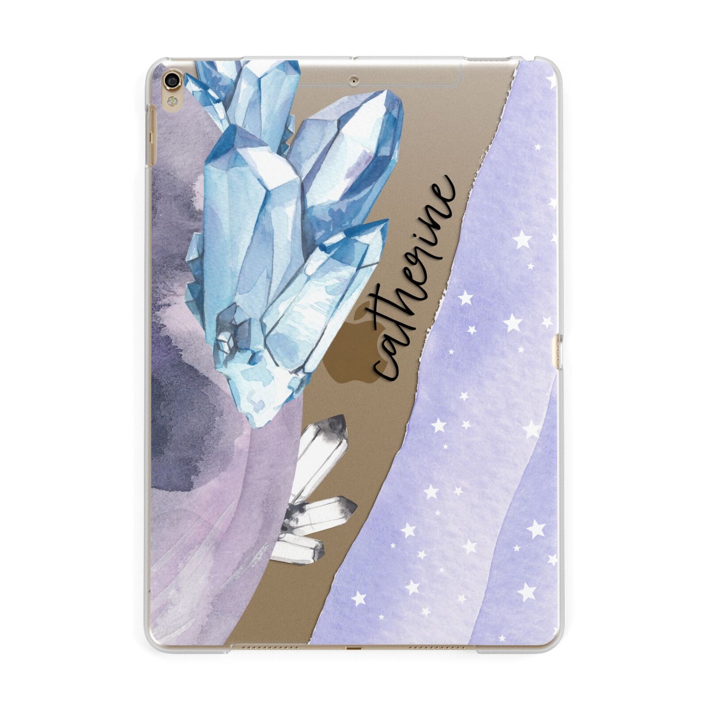 Crystals Personalised Name Apple iPad Gold Case