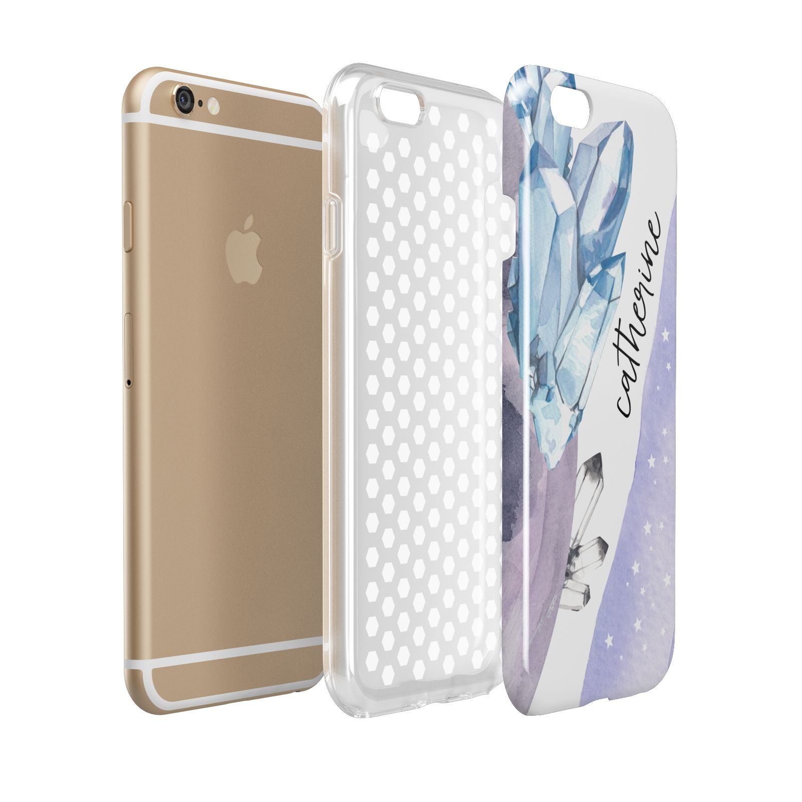 Crystals Personalised Name Apple iPhone 6 3D Tough Case Expanded view