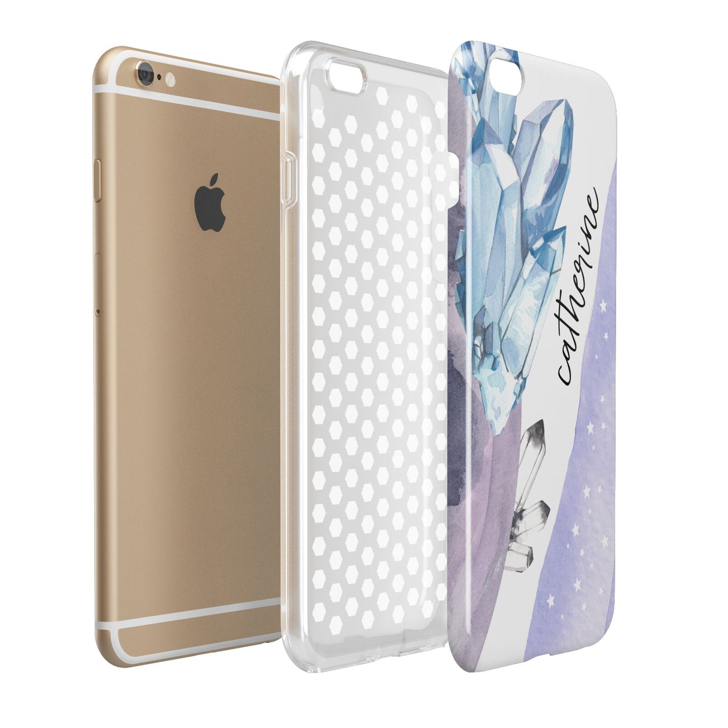 Crystals Personalised Name Apple iPhone 6 Plus 3D Tough Case Expand Detail Image