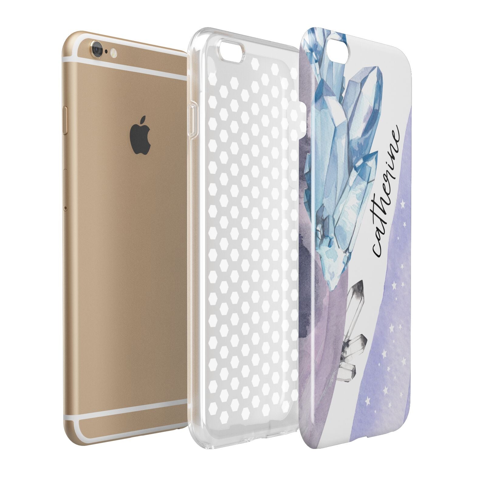 Crystals Personalised Name Apple iPhone 6 Plus 3D Tough Case Expand Detail Image
