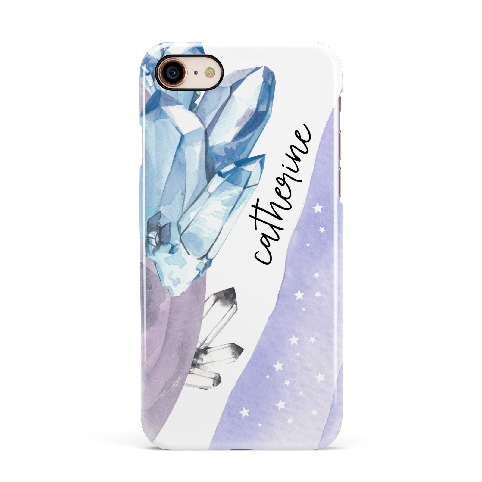 Crystals Personalised Name Apple iPhone 7 8 3D Snap Case