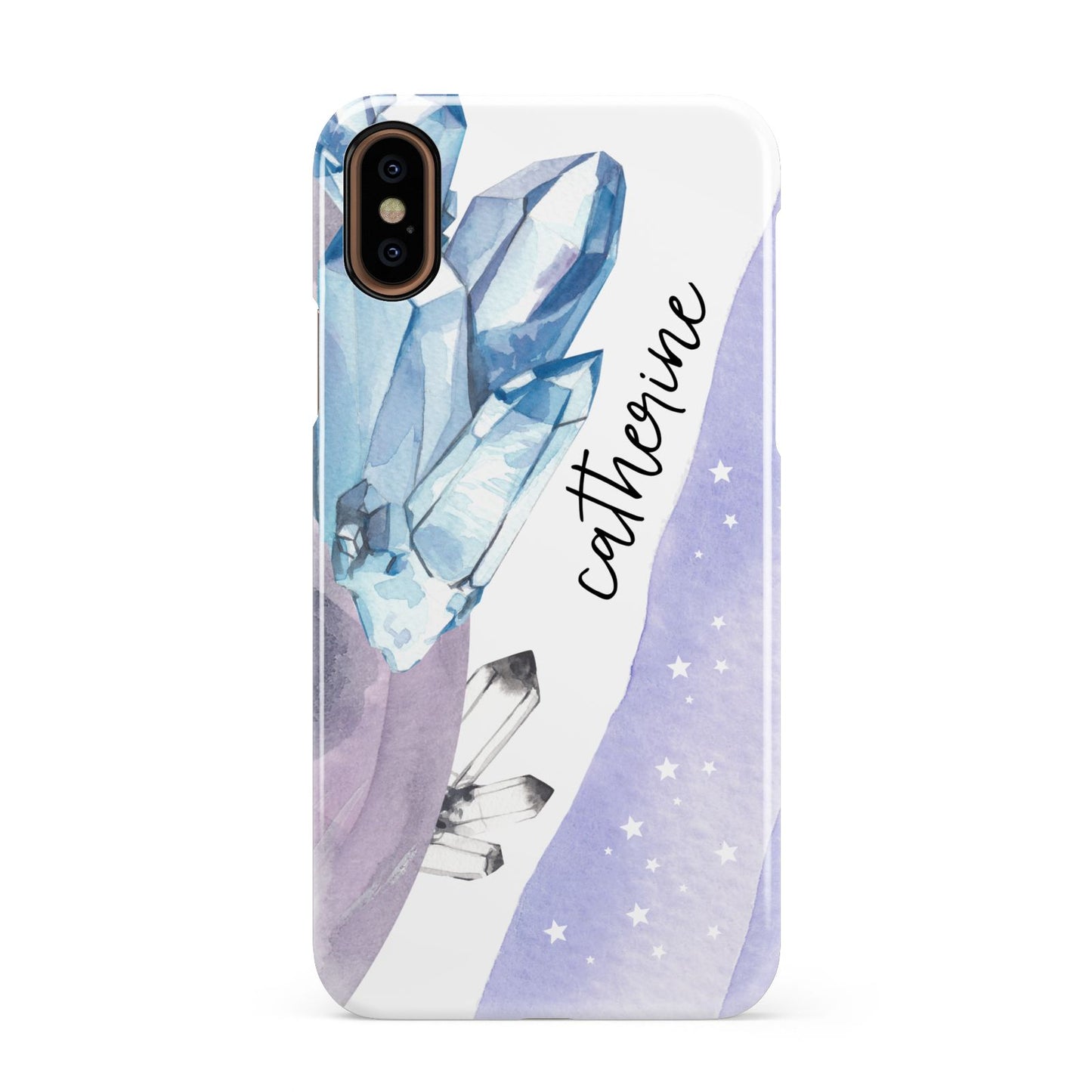Crystals Personalised Name Apple iPhone XS 3D Snap Case