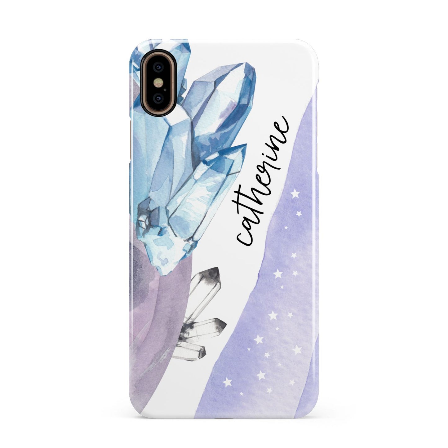 Crystals Personalised Name Apple iPhone Xs Max 3D Snap Case