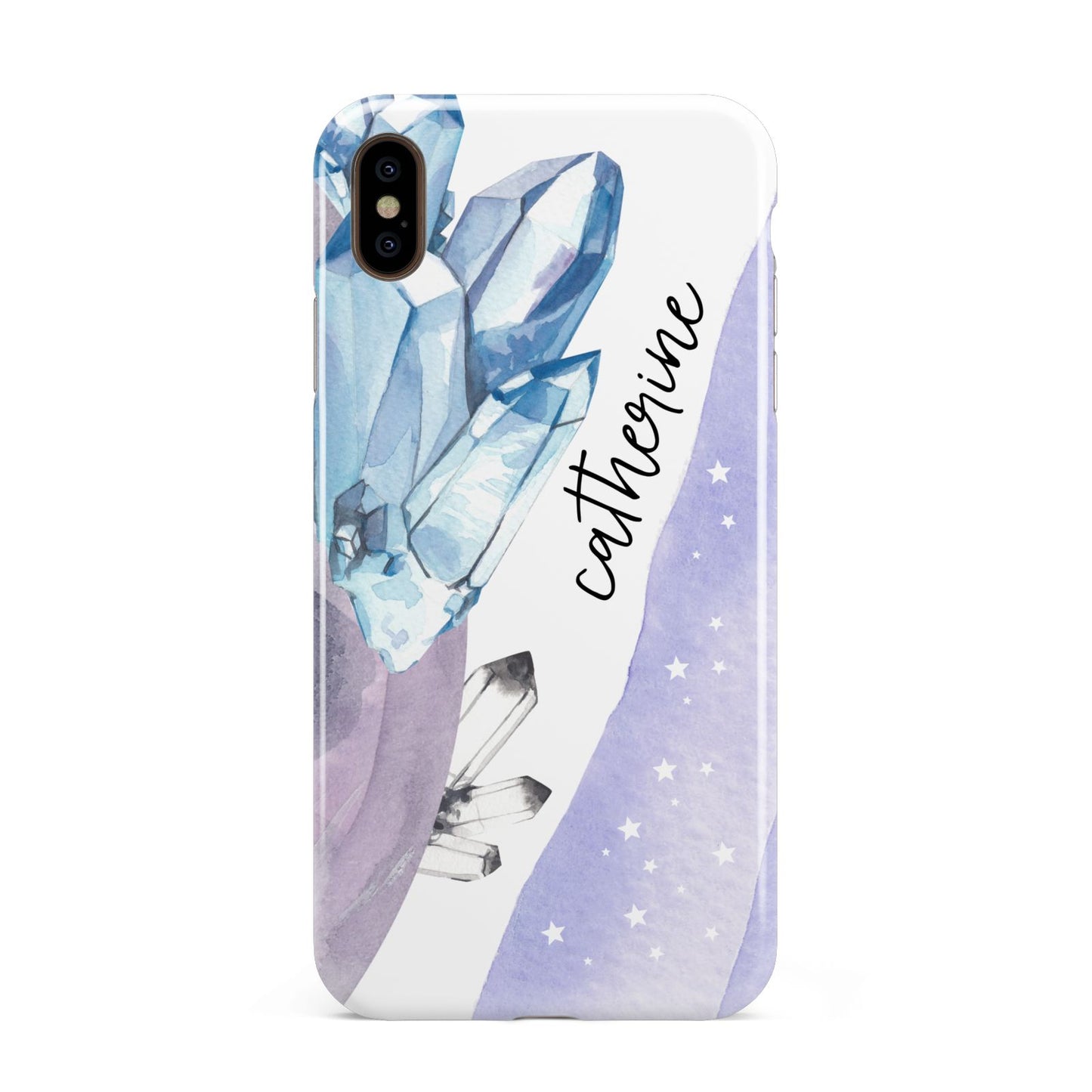 Crystals Personalised Name Apple iPhone Xs Max 3D Tough Case