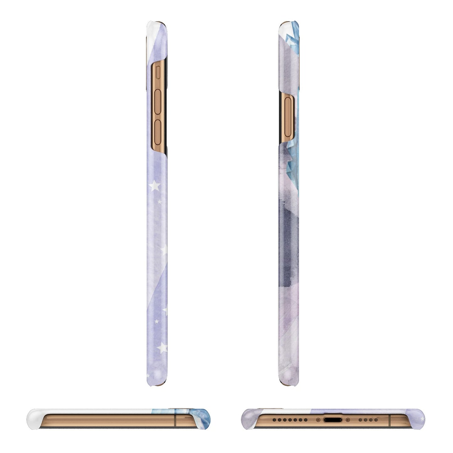 Crystals Personalised Name Apple iPhone Xs Max 3D Wrap Snap Case Angled Images