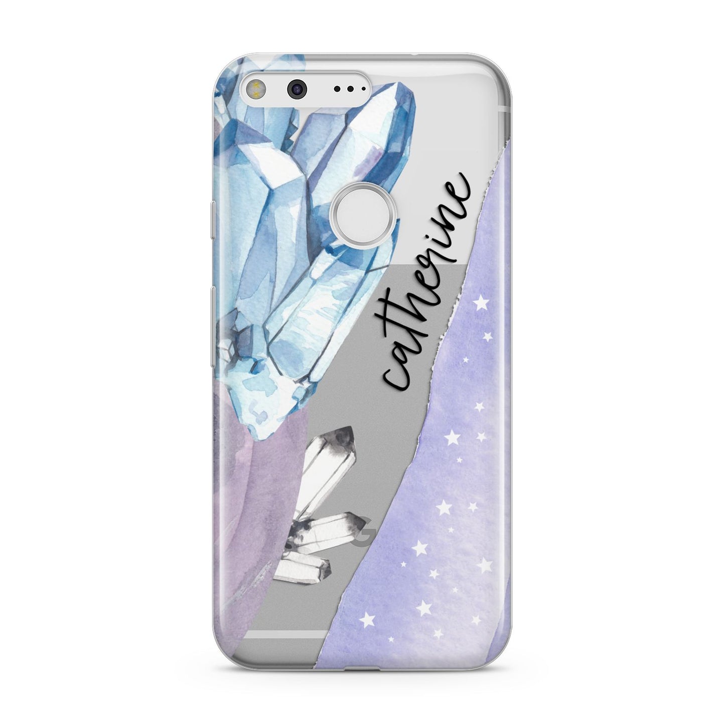 Crystals Personalised Name Google Pixel Case