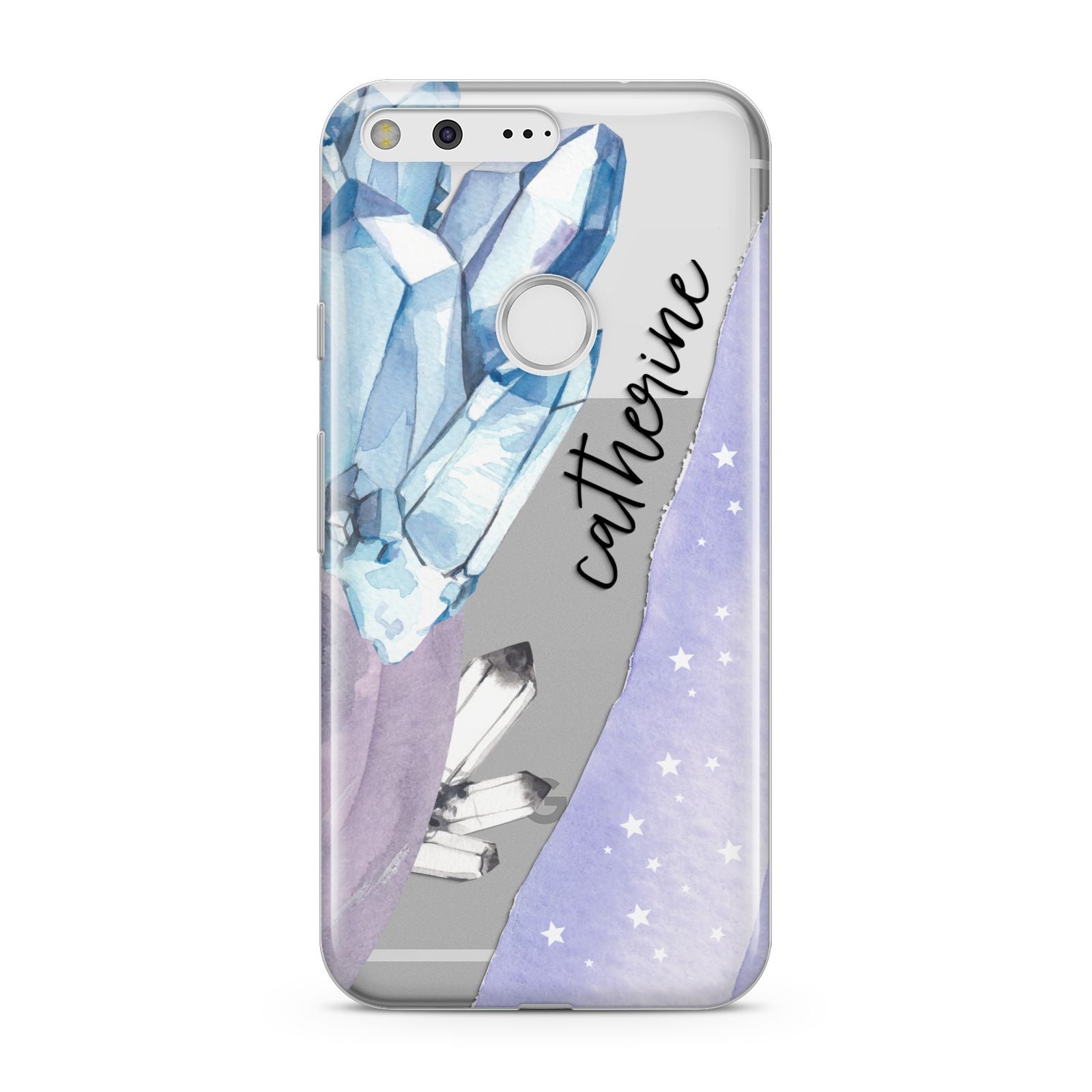 Crystals Personalised Name Google Pixel Case