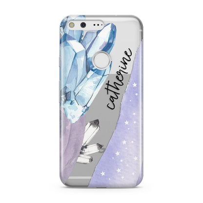 Crystals Personalised Name Google Pixel Case