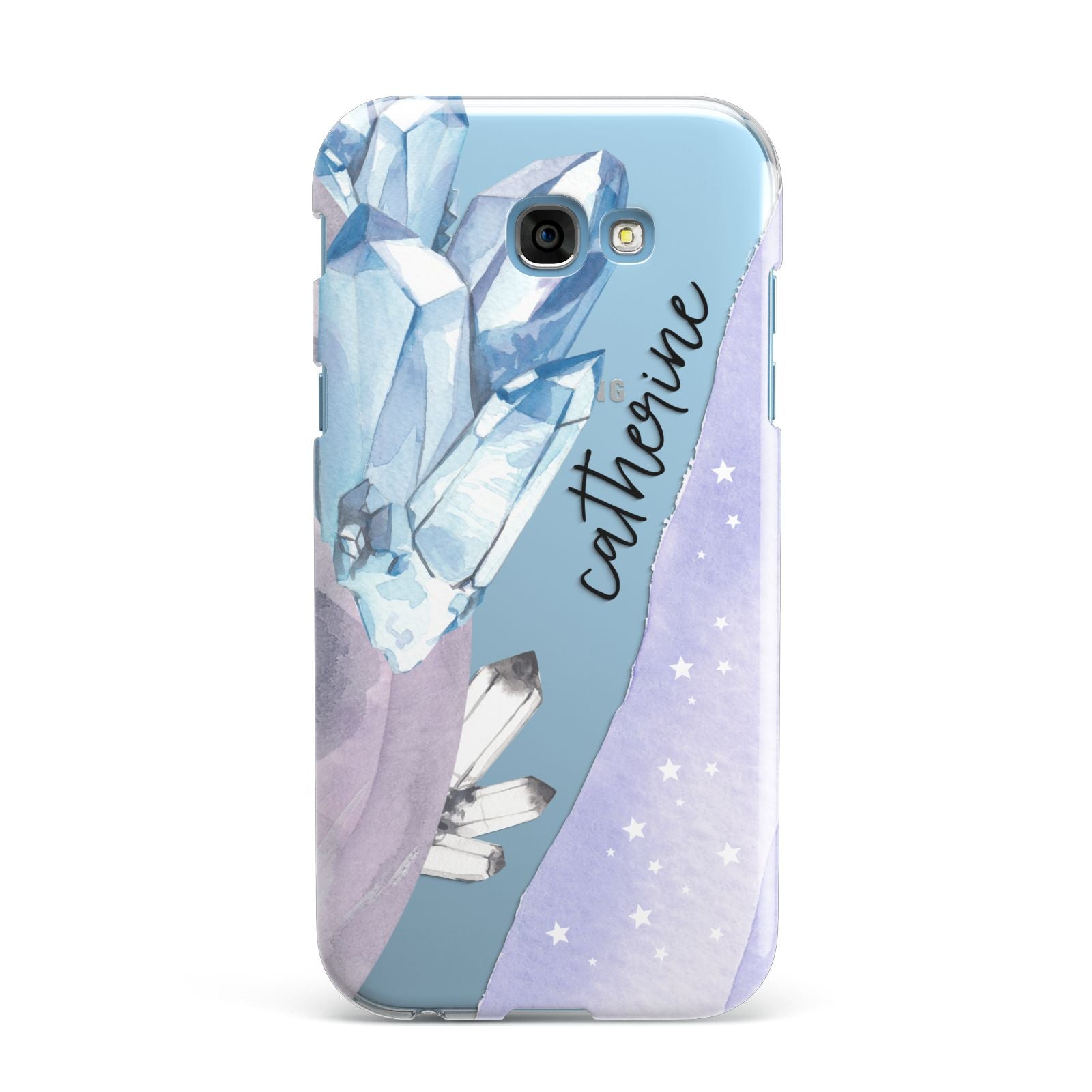Crystals Personalised Name Samsung Galaxy A7 2017 Case