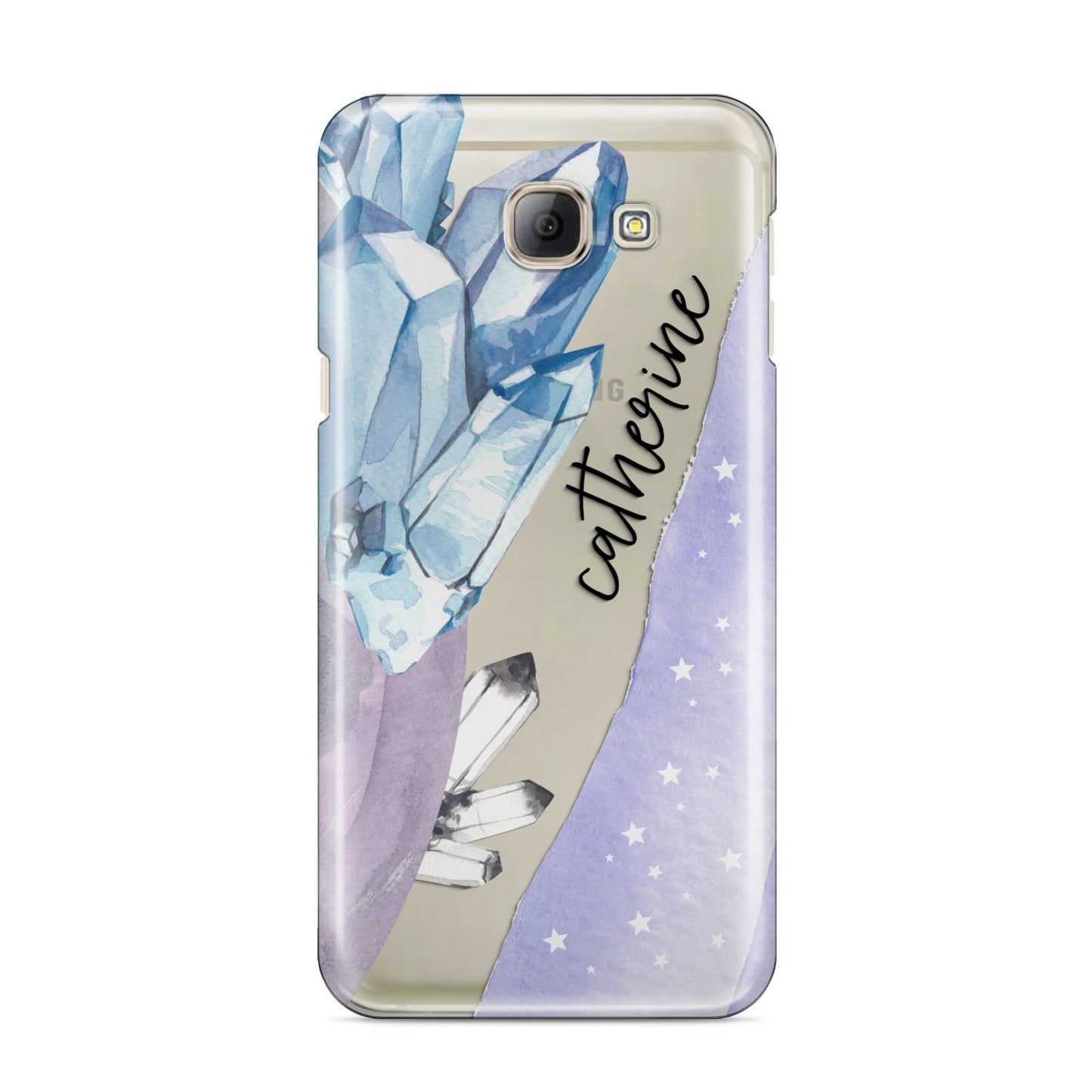 Crystals Personalised Name Samsung Galaxy A8 2016 Case