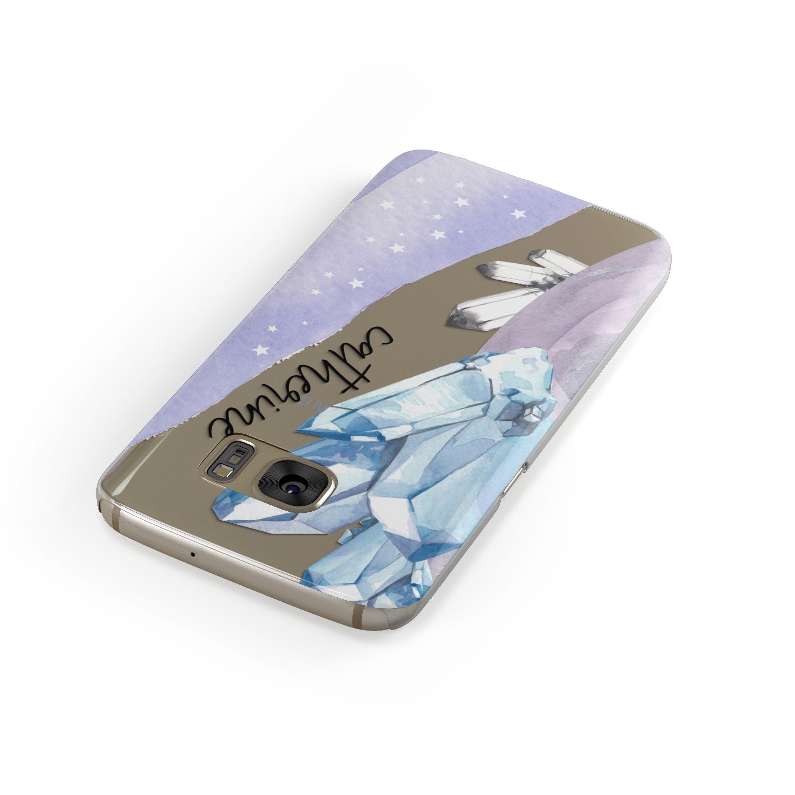 Crystals Personalised Name Samsung Galaxy Case Front Close Up