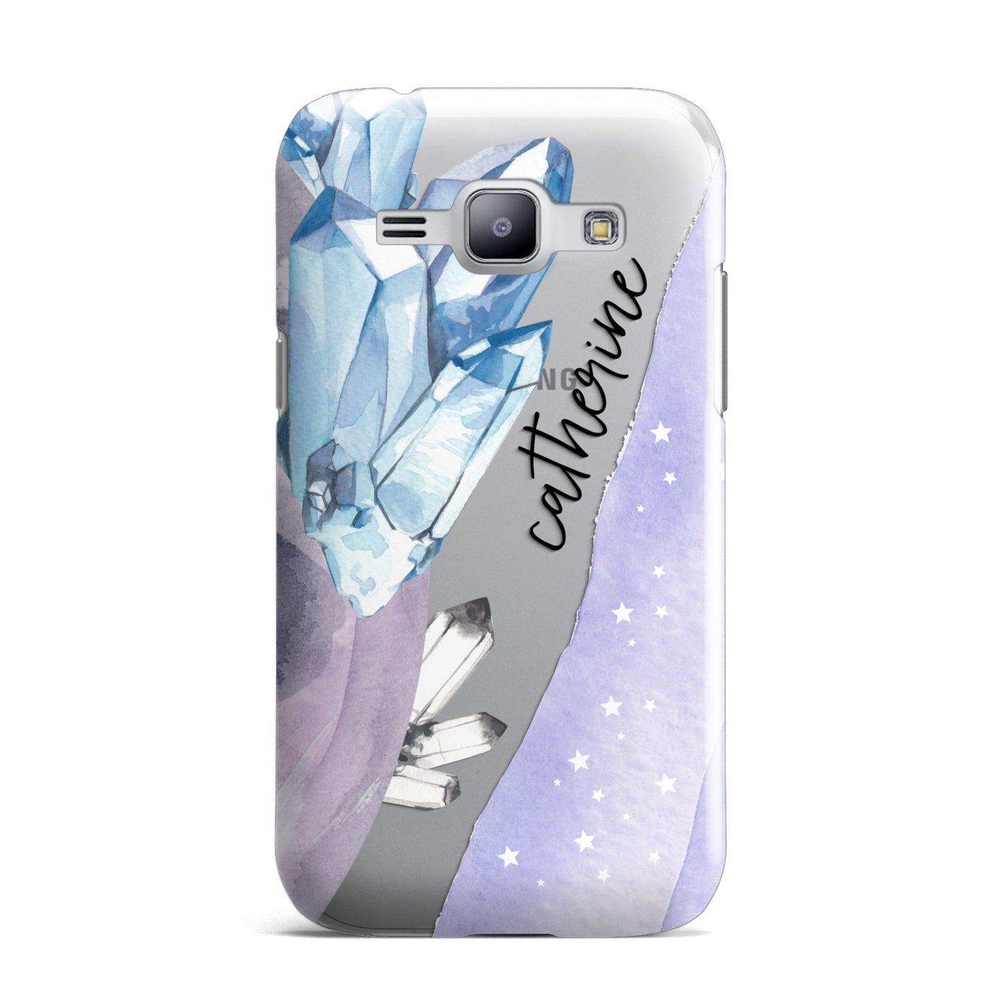 Crystals Personalised Name Samsung Galaxy J1 2015 Case