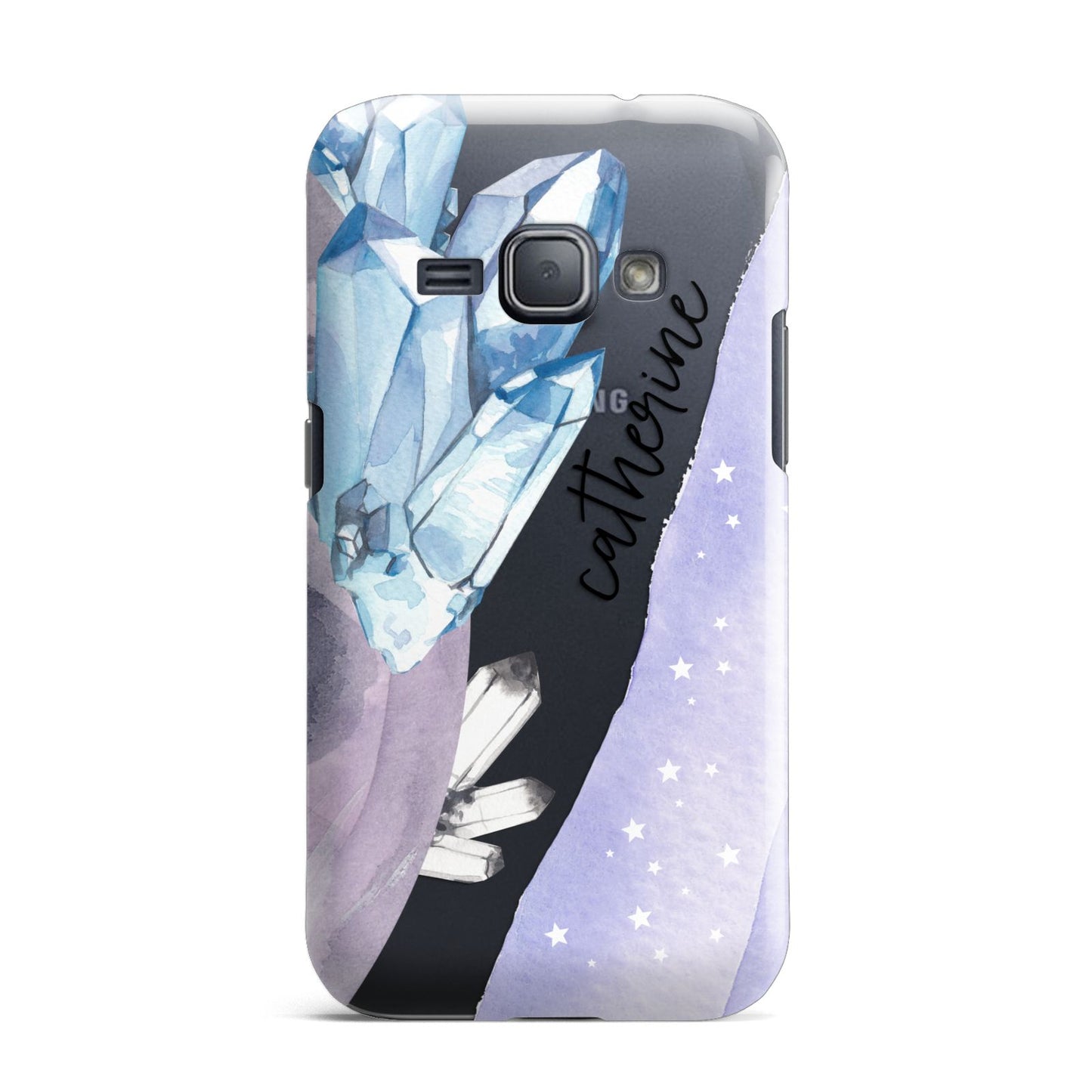 Crystals Personalised Name Samsung Galaxy J1 2016 Case