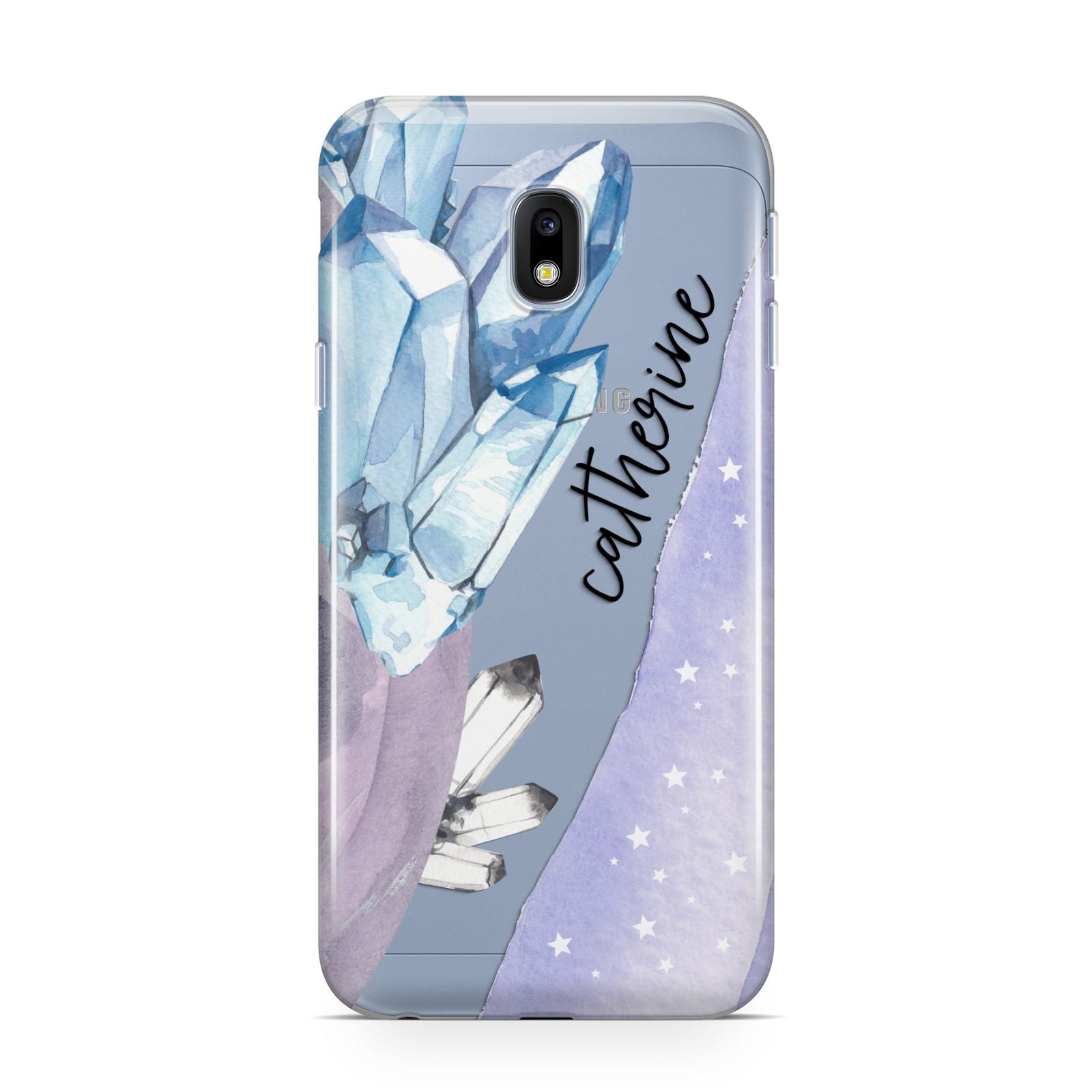 Crystals Personalised Name Samsung Galaxy J3 2017 Case