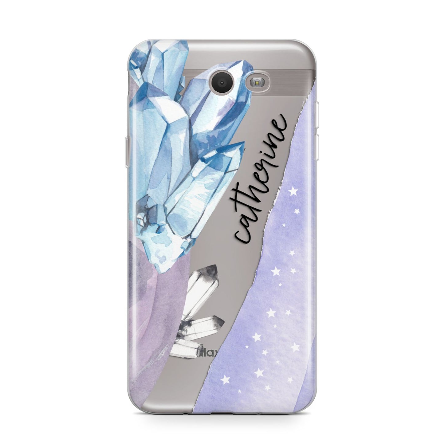 Crystals Personalised Name Samsung Galaxy J7 2017 Case