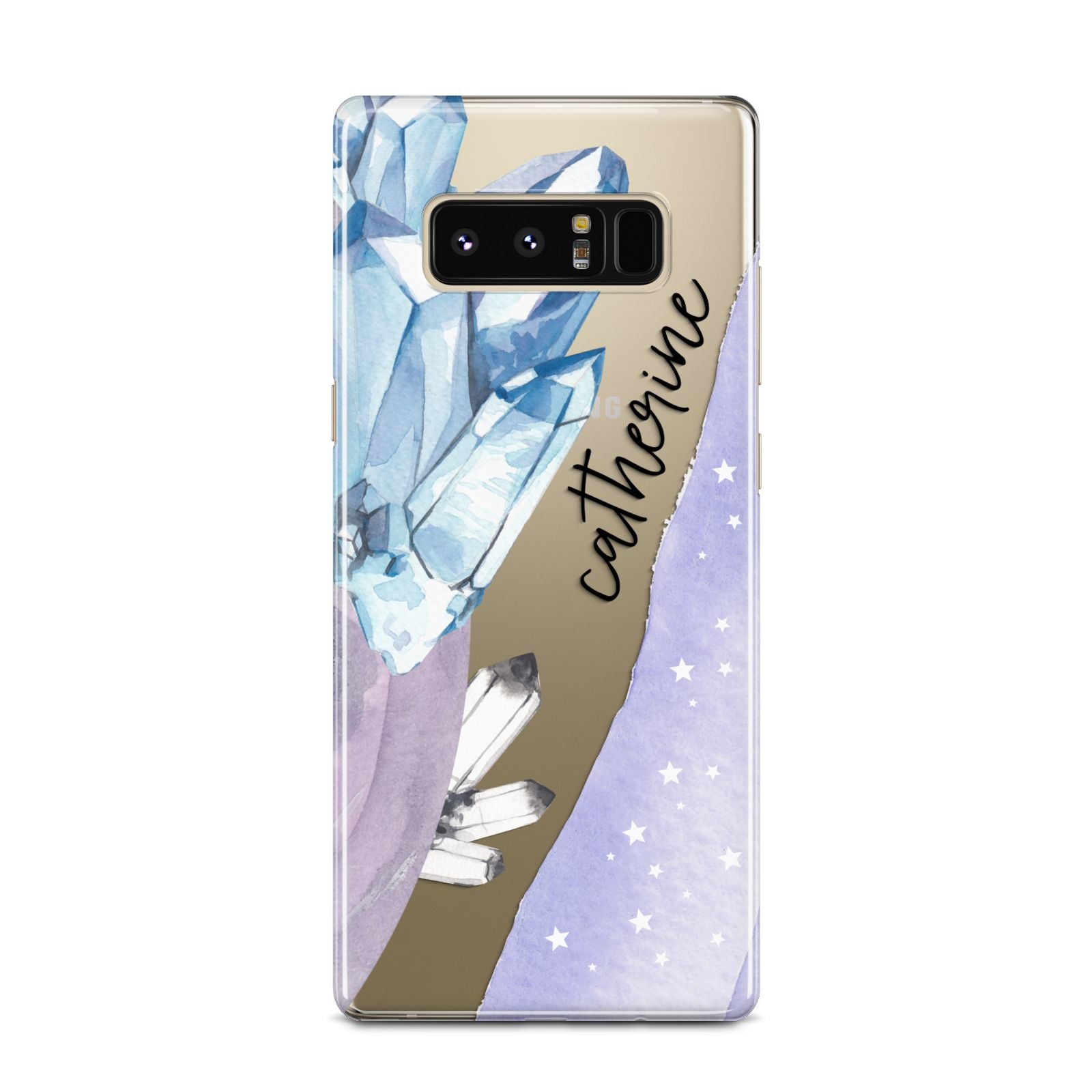 Crystals Personalised Name Samsung Galaxy Note 8 Case