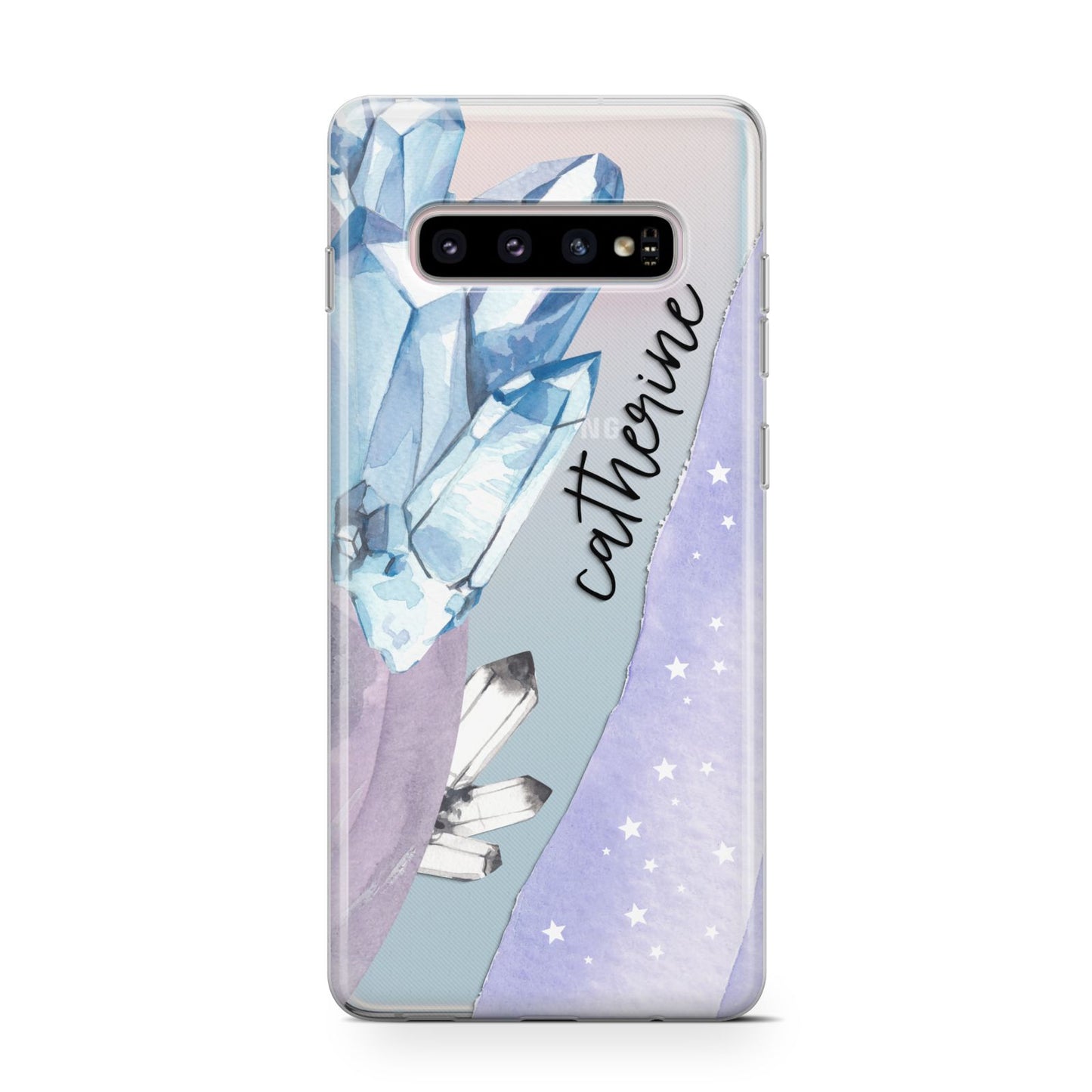 Crystals Personalised Name Samsung Galaxy S10 Case