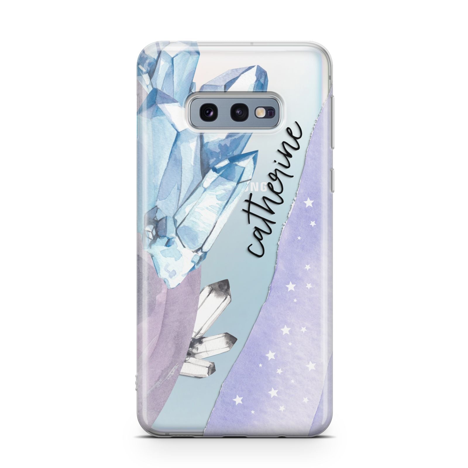 Crystals Personalised Name Samsung Galaxy S10E Case