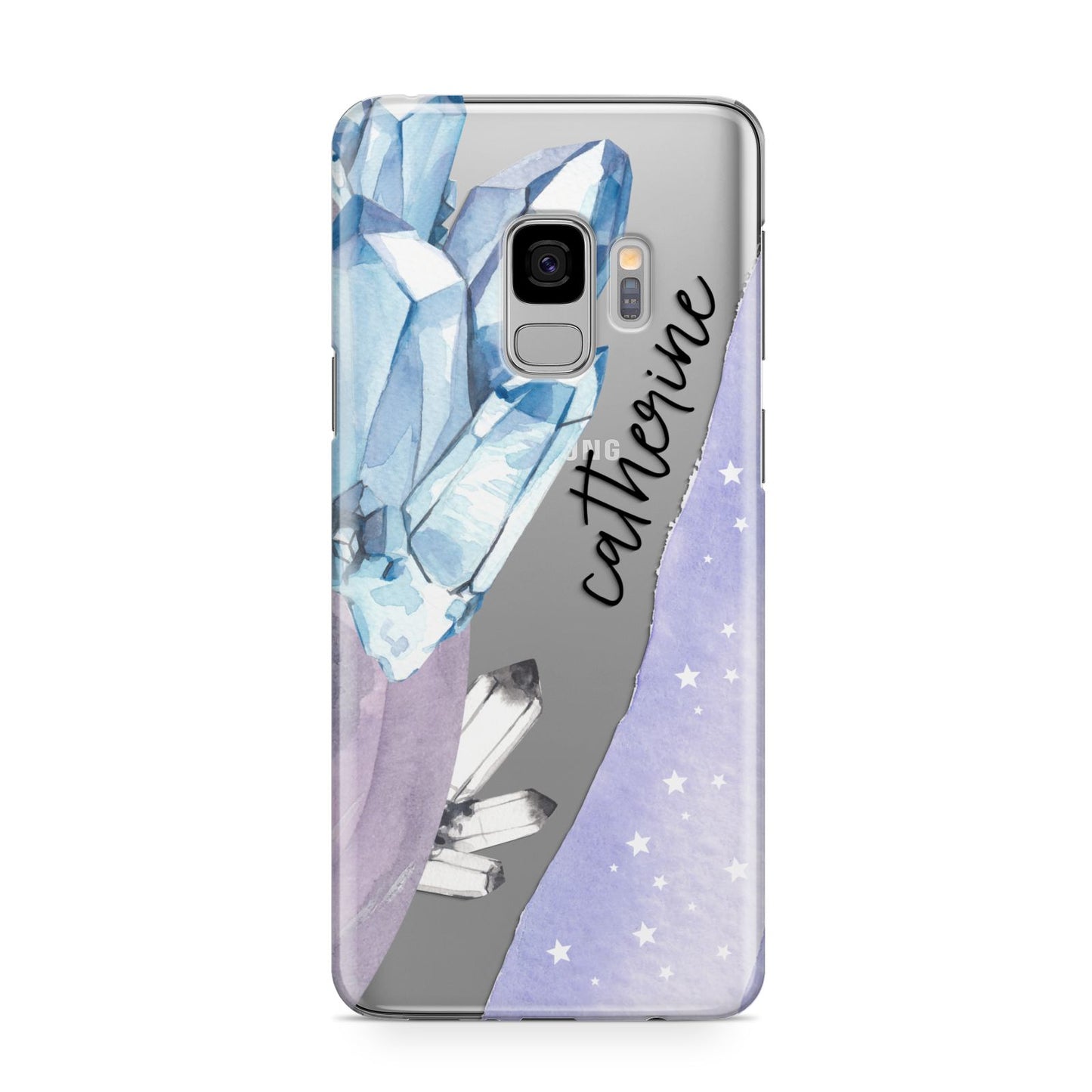 Crystals Personalised Name Samsung Galaxy S9 Case