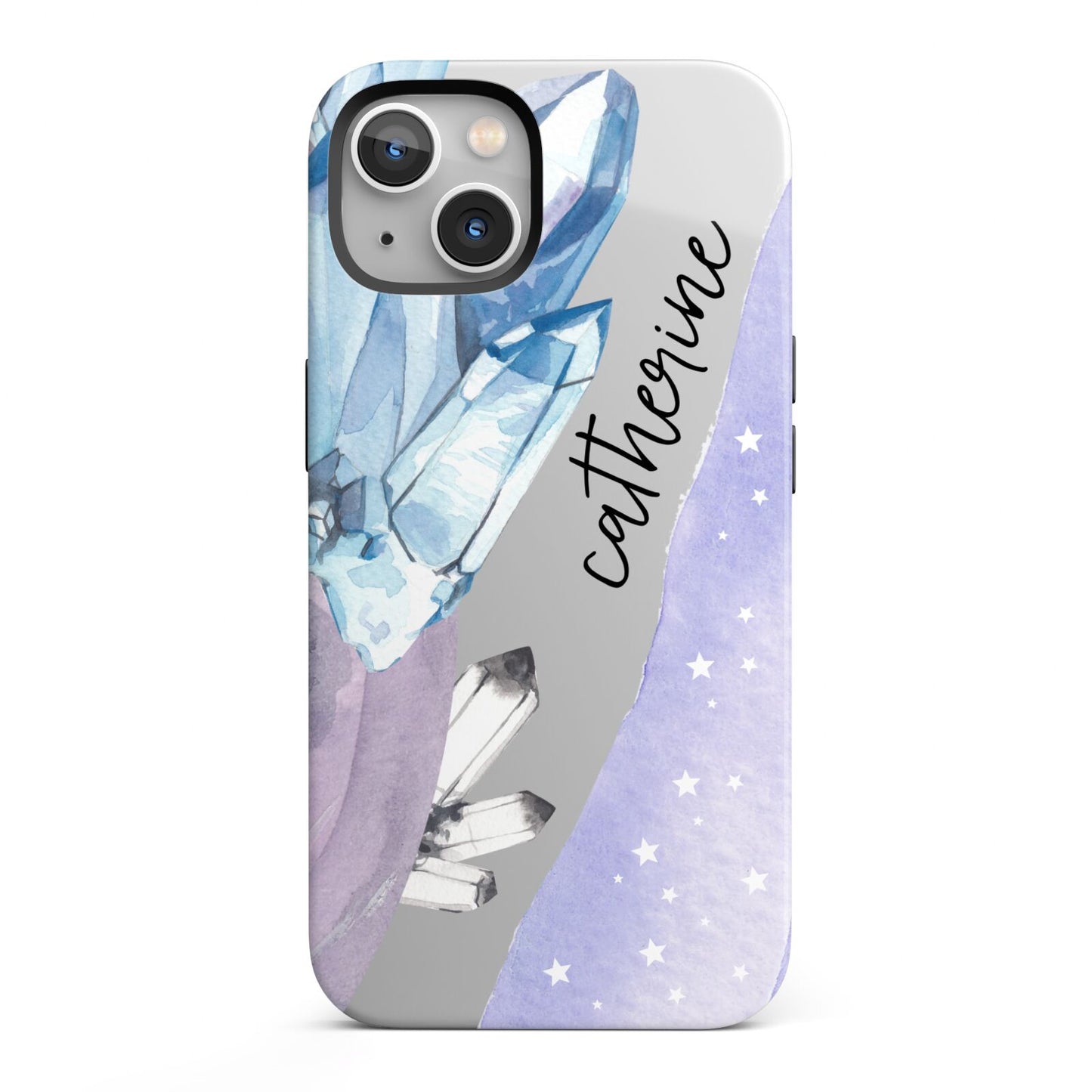 Crystals Personalised Name iPhone 13 Full Wrap 3D Tough Case