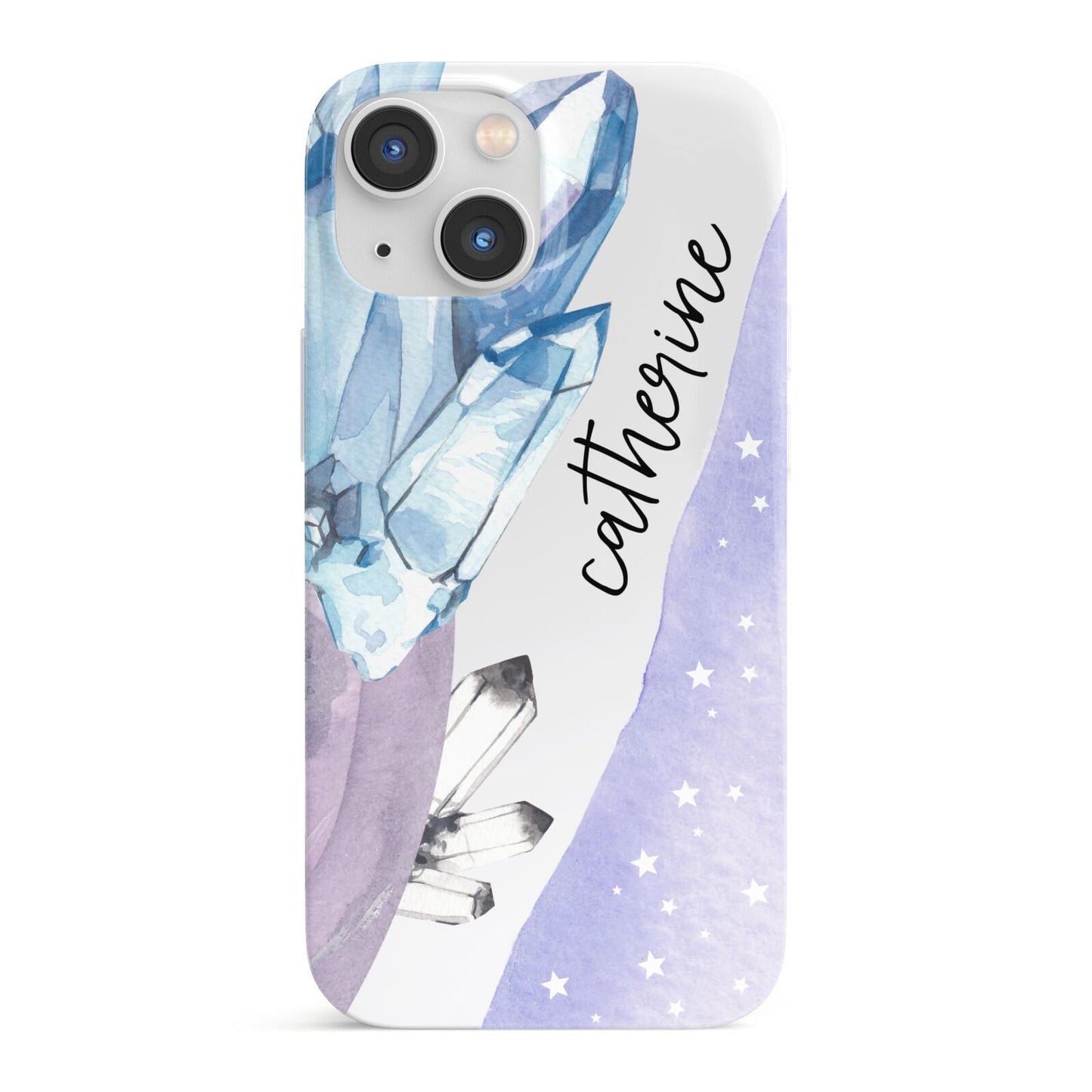 Crystals Personalised Name iPhone 13 Mini Full Wrap 3D Snap Case