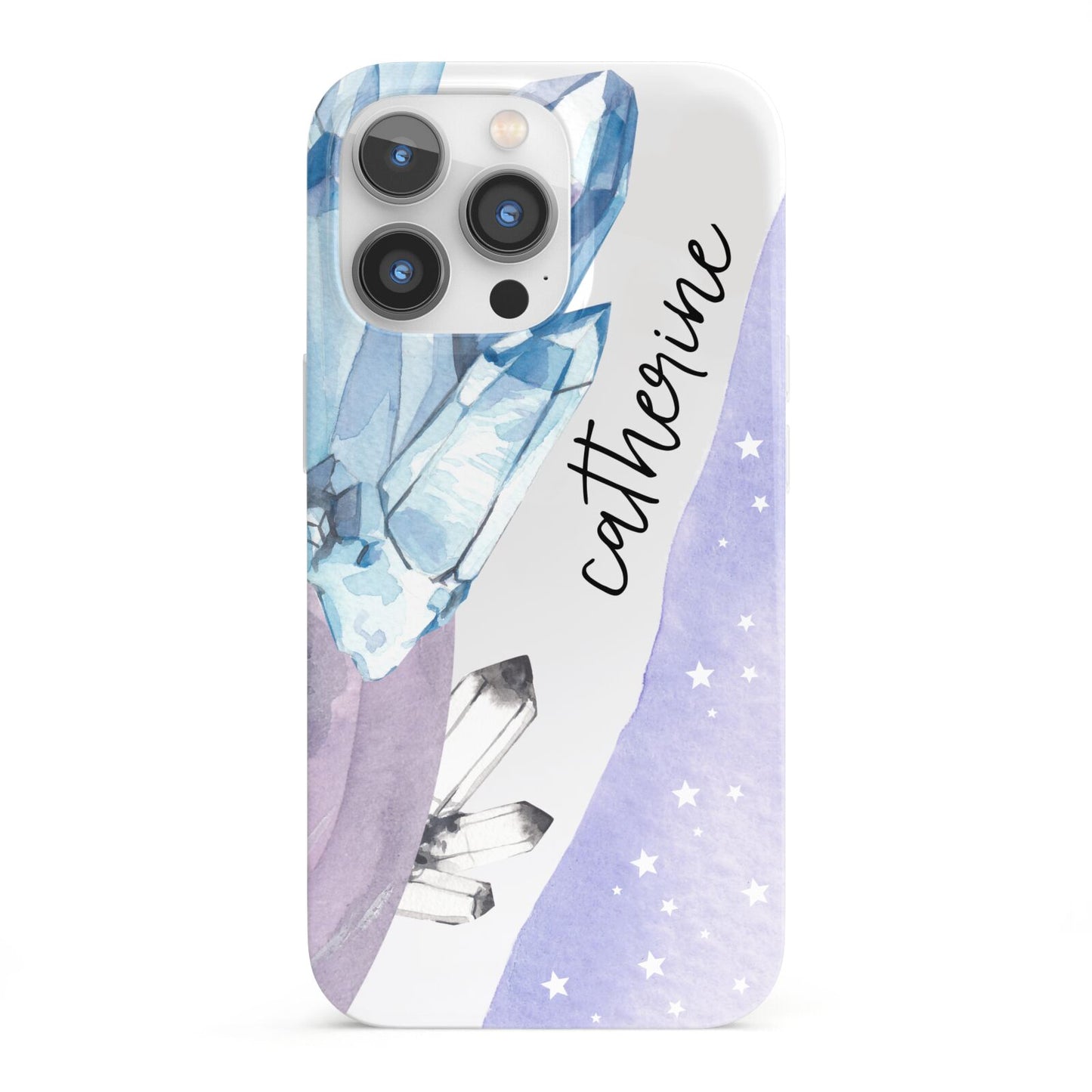 Crystals Personalised Name iPhone 13 Pro Full Wrap 3D Snap Case