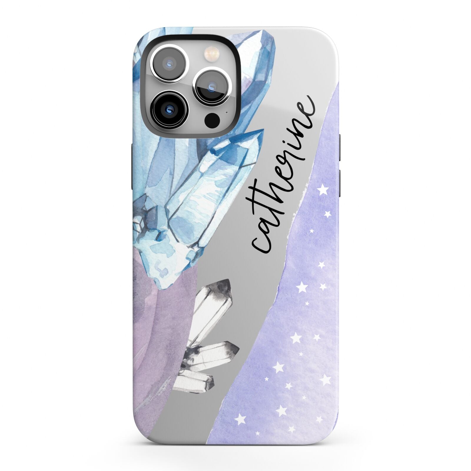 Crystals Personalised Name iPhone 13 Pro Max Full Wrap 3D Tough Case