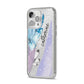 Crystals Personalised Name iPhone 14 Pro Max Glitter Tough Case Silver Angled Image