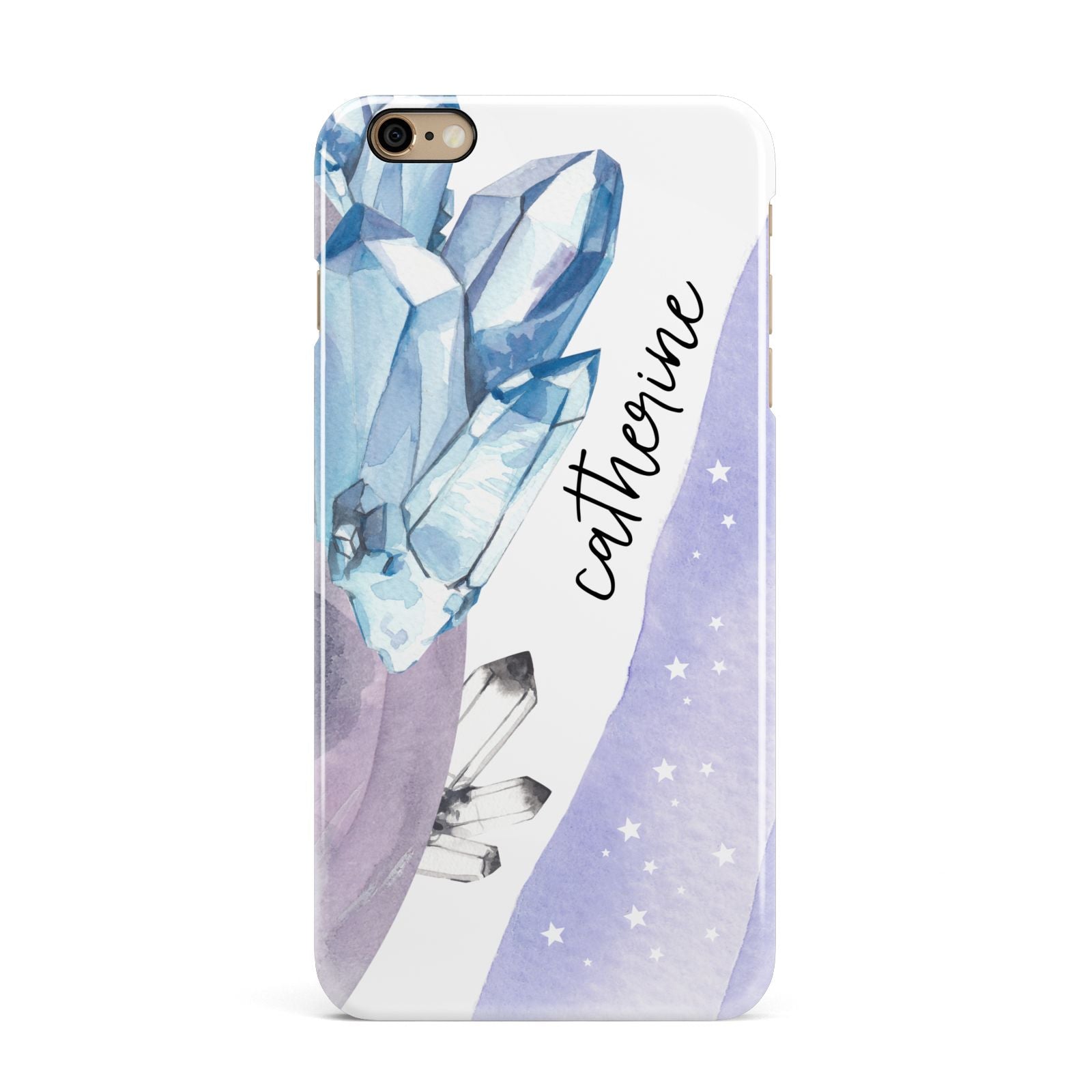 Crystals Personalised Name iPhone 6 Plus 3D Snap Case on Gold Phone