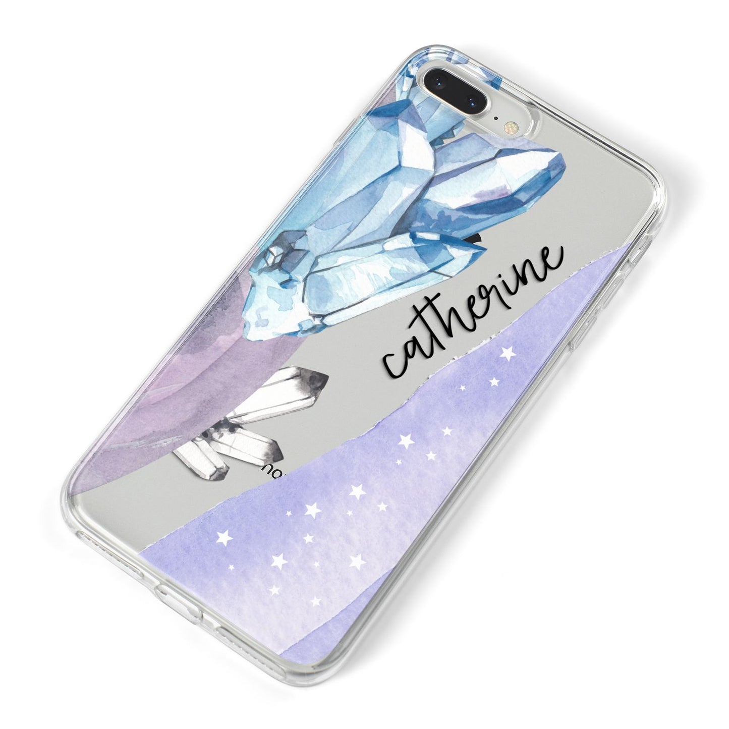 Crystals Personalised Name iPhone 8 Plus Bumper Case on Silver iPhone Alternative Image