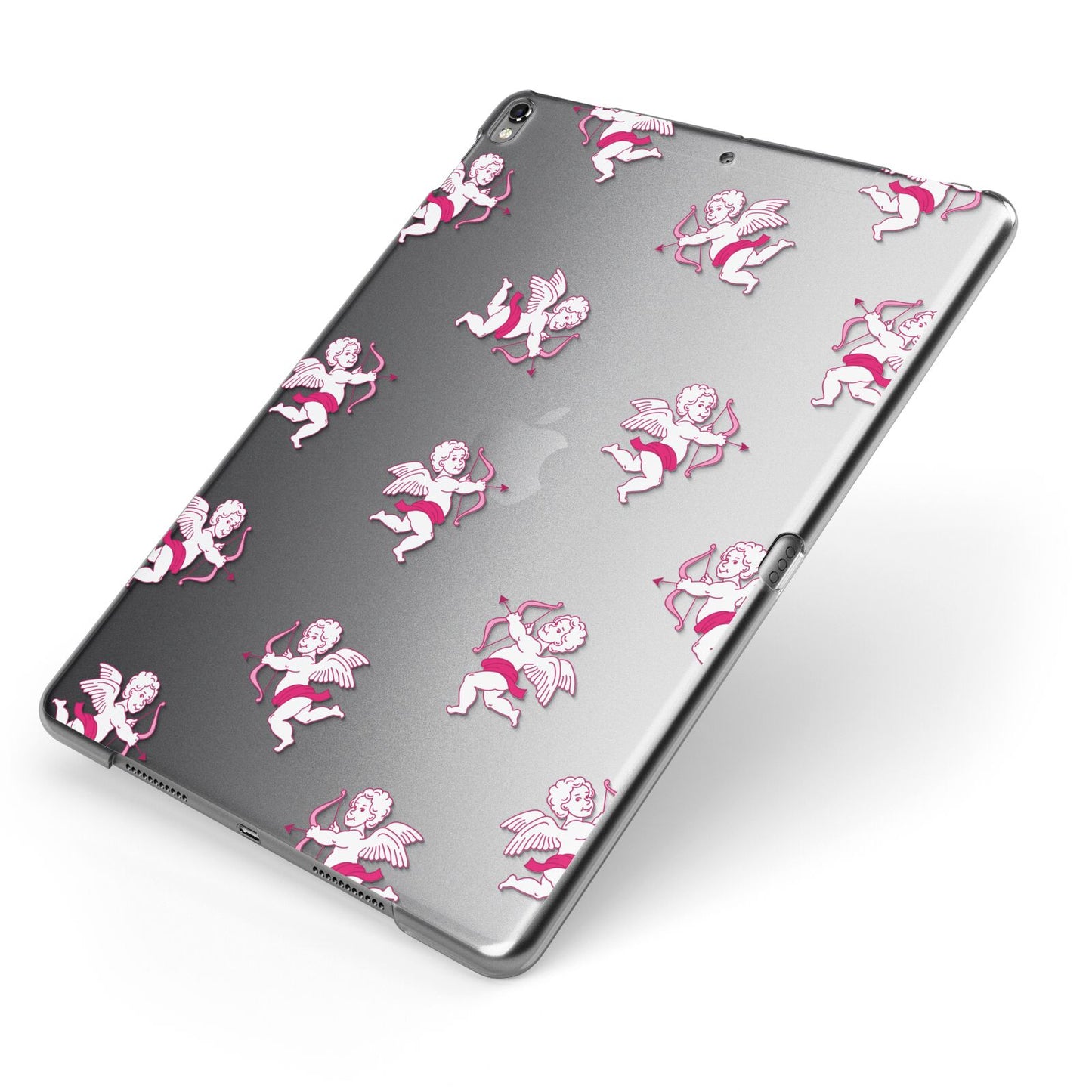 Cupid Apple iPad Case on Grey iPad Side View
