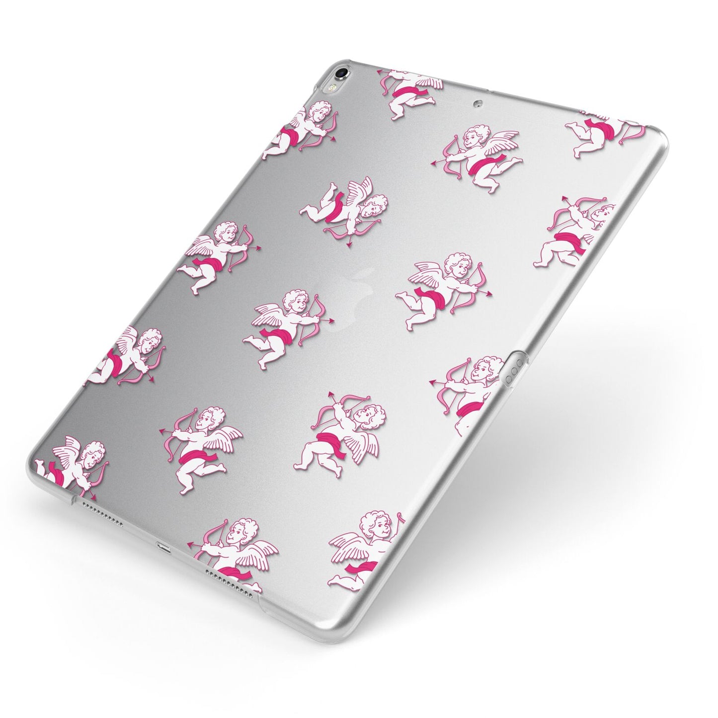 Cupid Apple iPad Case on Silver iPad Side View