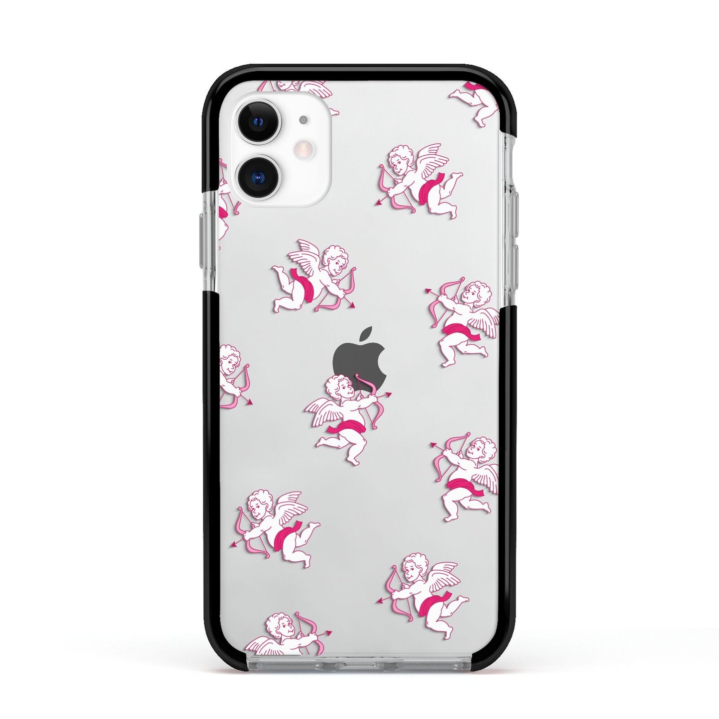 Cupid Apple iPhone 11 in White with Black Impact Case