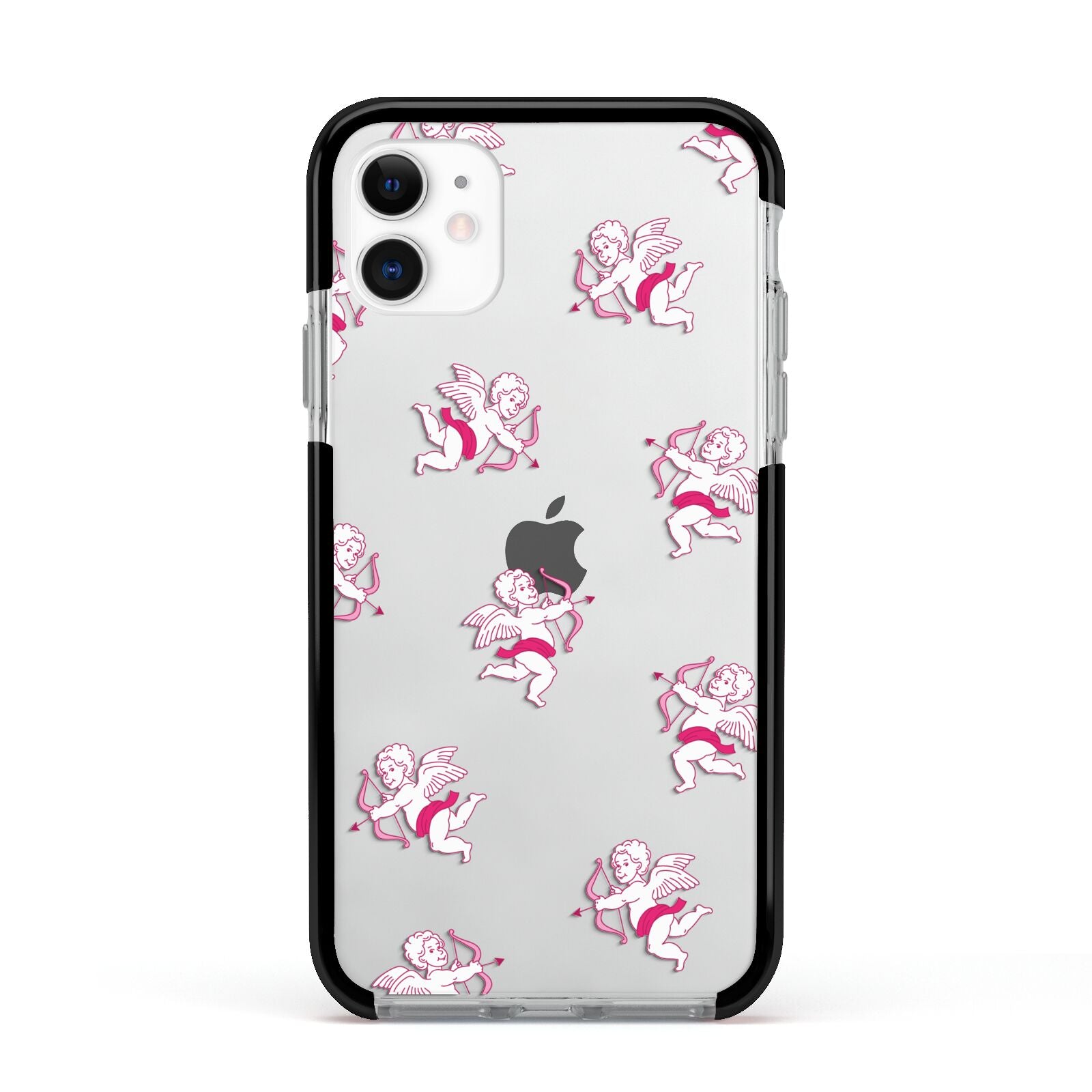 Cupid Apple iPhone 11 in White with Black Impact Case
