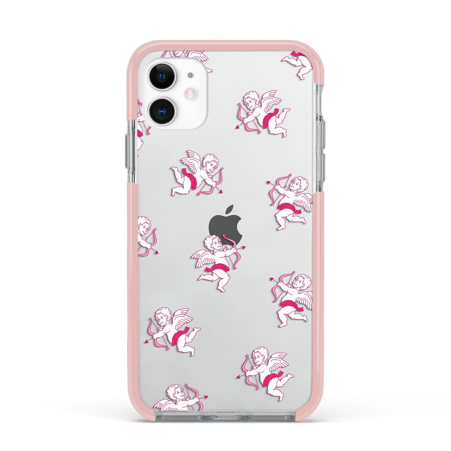 Cupid Apple iPhone 11 in White with Pink Impact Case