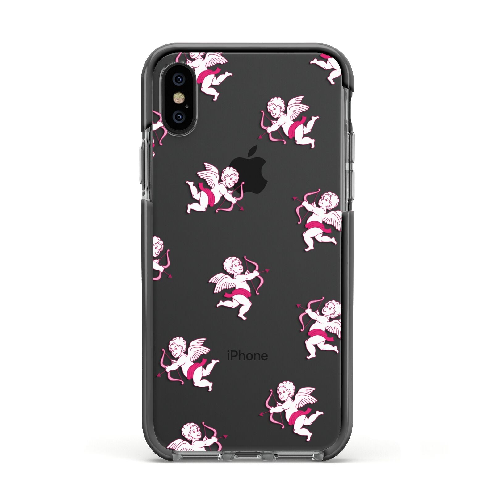 Cupid Apple iPhone Xs Impact Case Black Edge on Black Phone