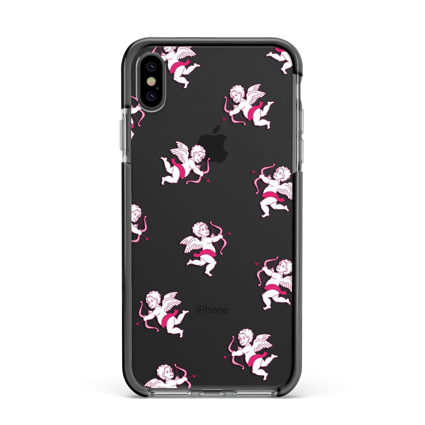Cupid Apple iPhone Xs Max Impact Case Black Edge on Black Phone