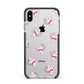 Cupid Apple iPhone Xs Max Impact Case Black Edge on Silver Phone