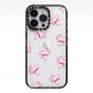 Cupid iPhone 13 Pro Black Impact Case on Silver phone