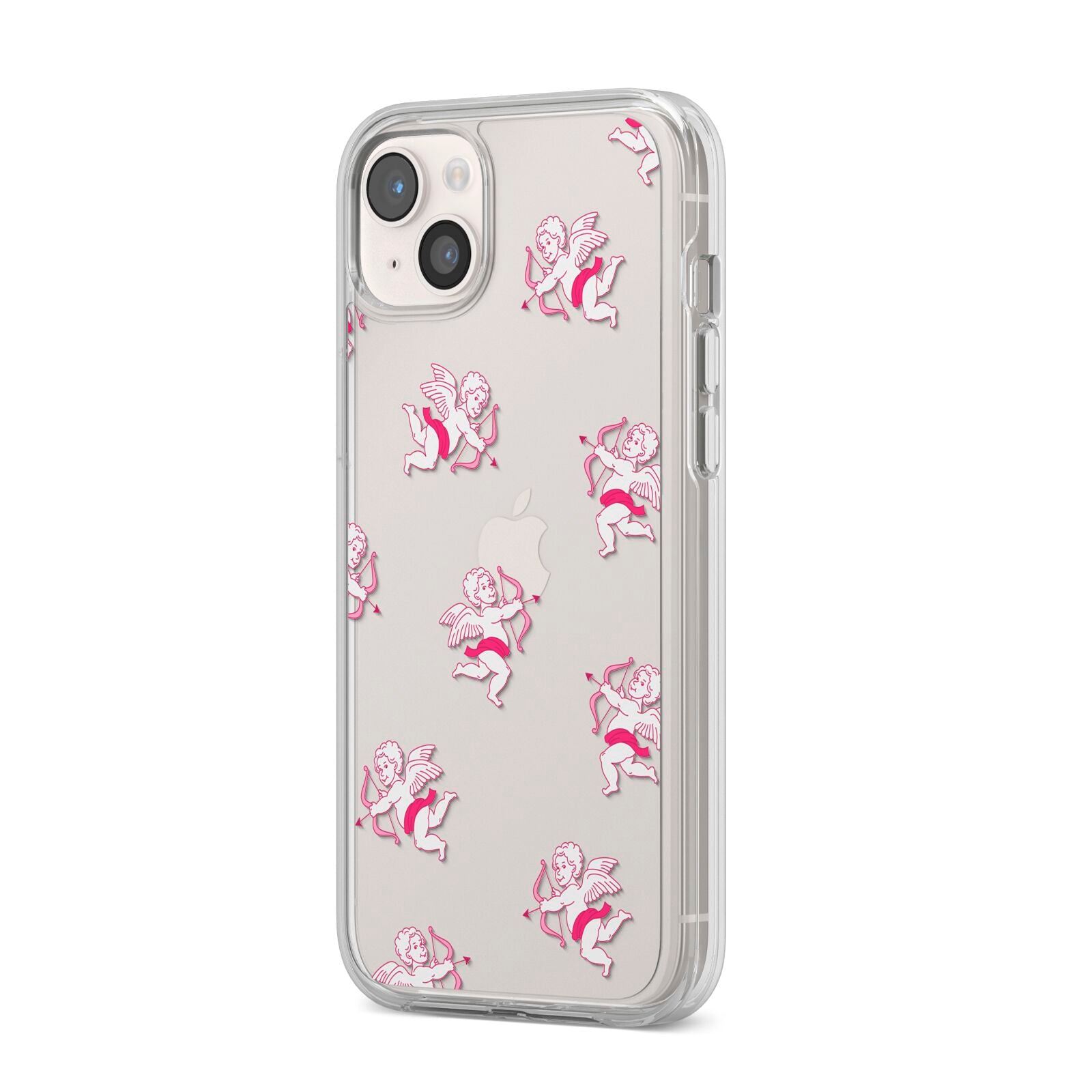 Cupid iPhone 14 Plus Clear Tough Case Starlight Angled Image
